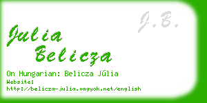 julia belicza business card